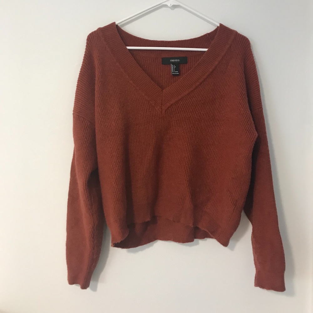 Forever 21 top, red/orange, L